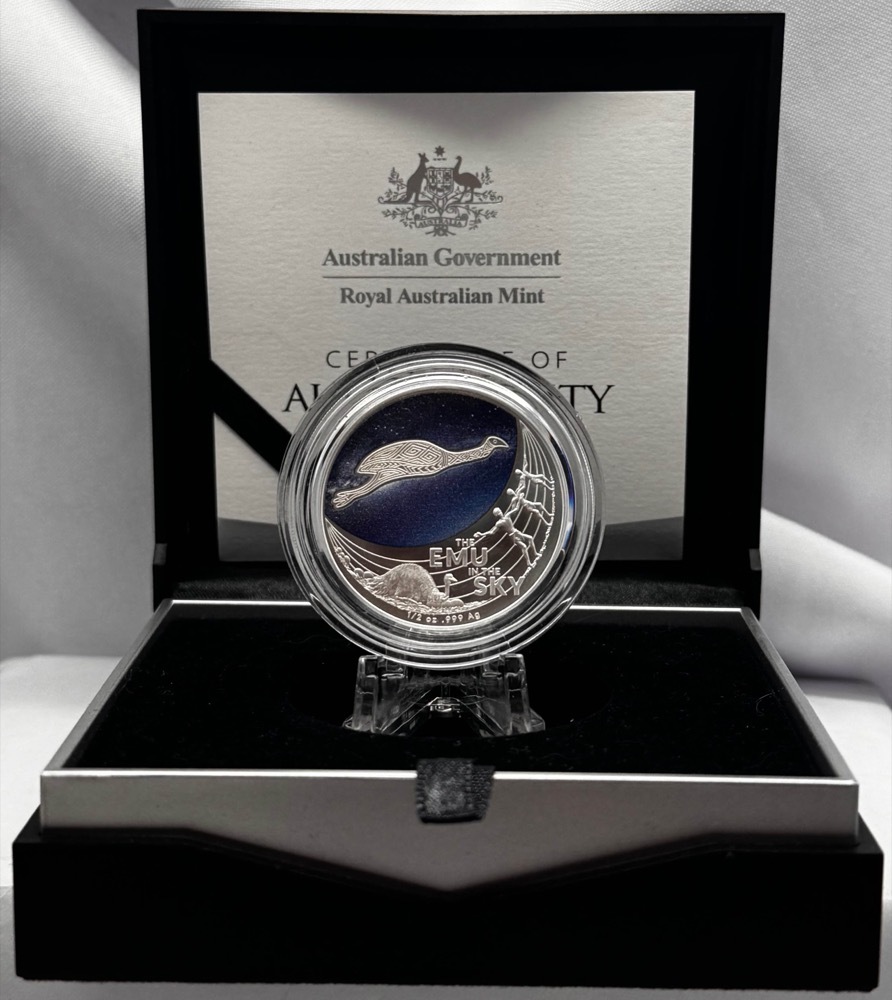 2020 Silver $1 Coin Coloured Uncirculated Emu In the Sky product image