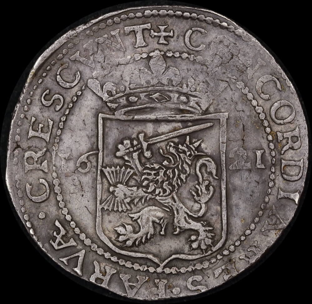 Netherlands (West Friesland) 1621 Silver Rijksdaalder KM# 15.1 Very Fine ex Batavia shipwreck product image