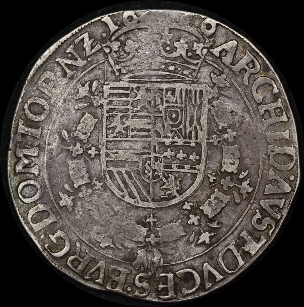 Spanish Netherlands (Tournai) 1616 Silver Patagon KM# 31 ex Batavia shipwreck Very Fine