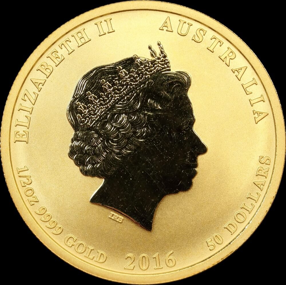 2016 Gold Lunar Half Ounce Specimen Coin Monkey product image