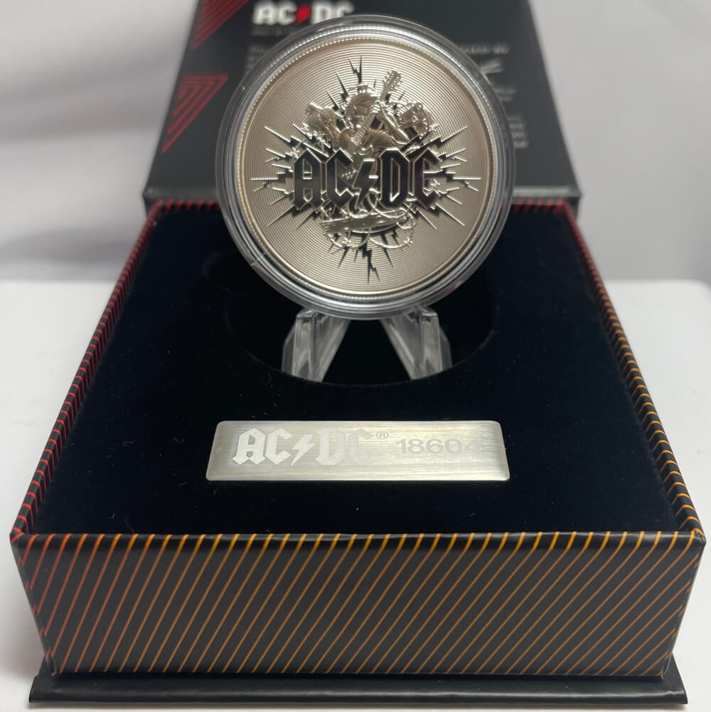 2021 $1 Silver Frosted Uncirculated Coin AC/DC product image