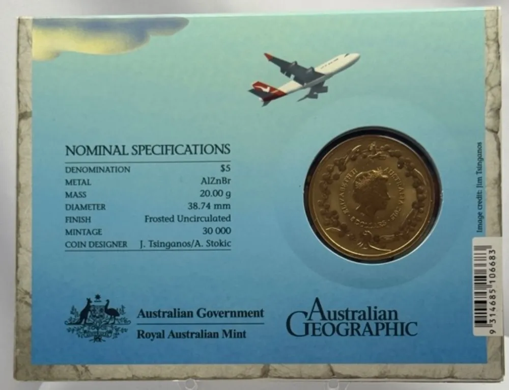 2015 5 Dollar Coloured Uncirculated Coin Distinctly Australian