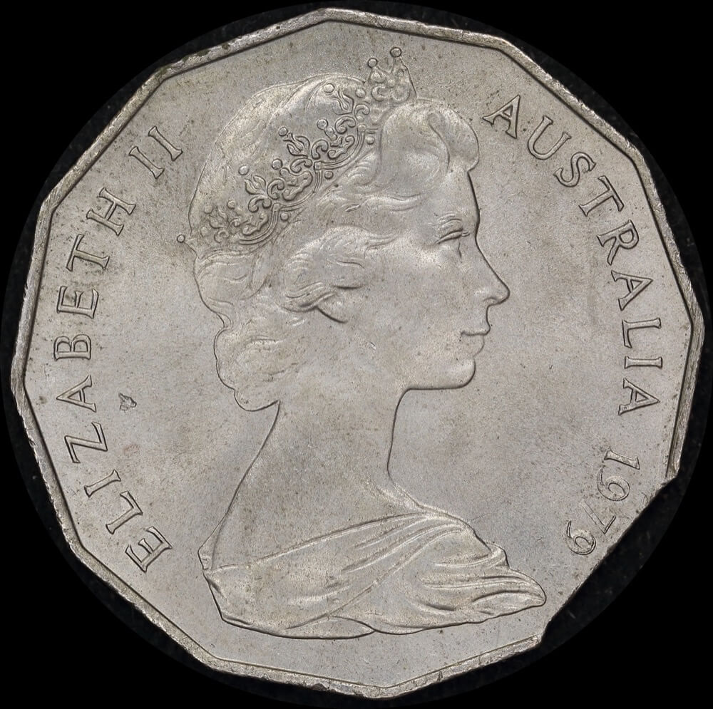 1979 Fifty Cent Clipped Planchet Error coin Uncirculated