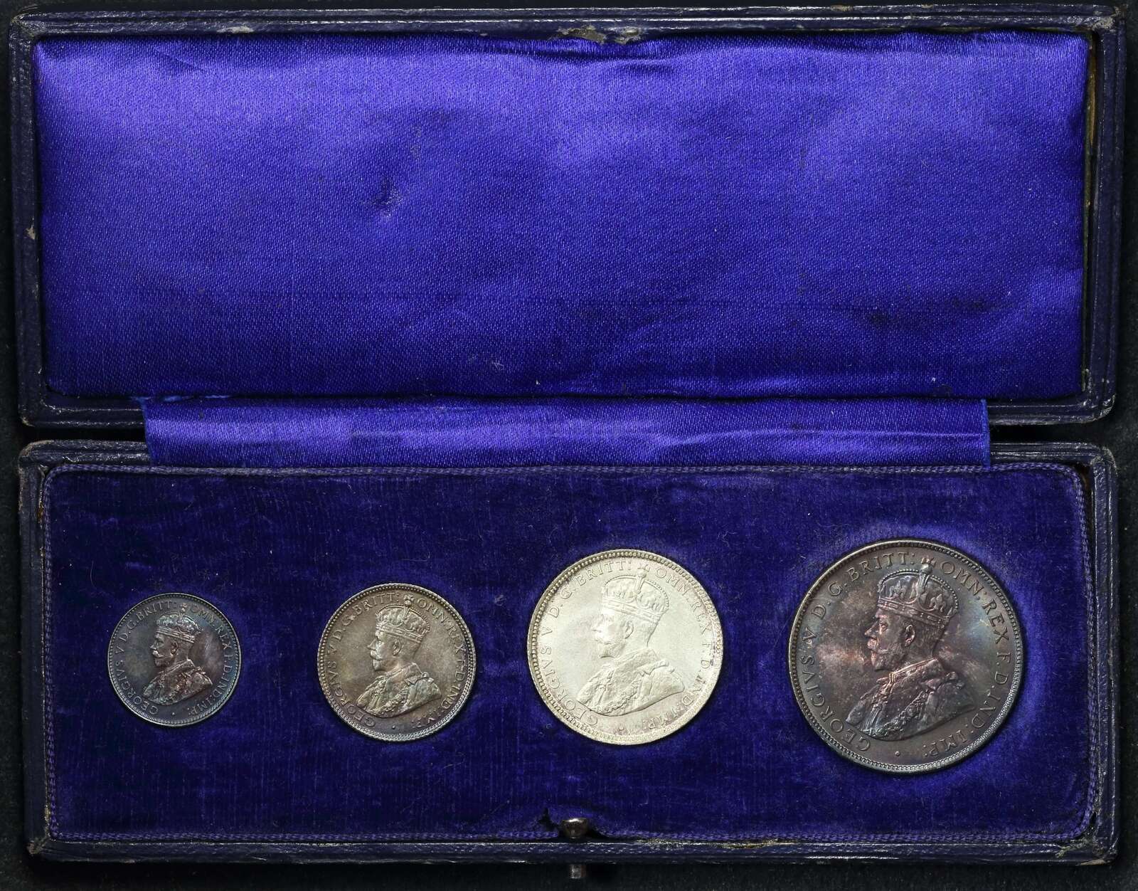 1916 Melbourne Specimen Silver 4 Coin Set in Presentation Case PCGS SP64 ~ SP67+ product image