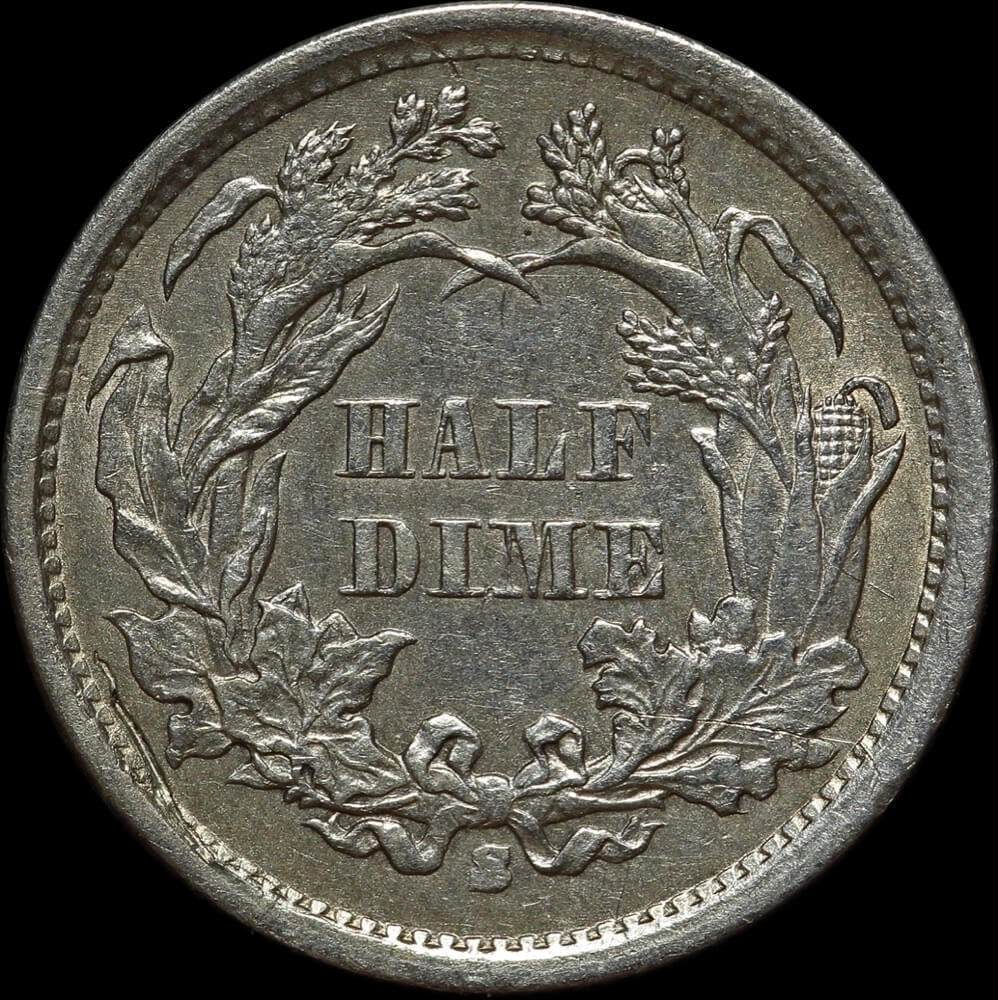 United States 1866-S Silver Half Dime KM# 91 Very Fine product image