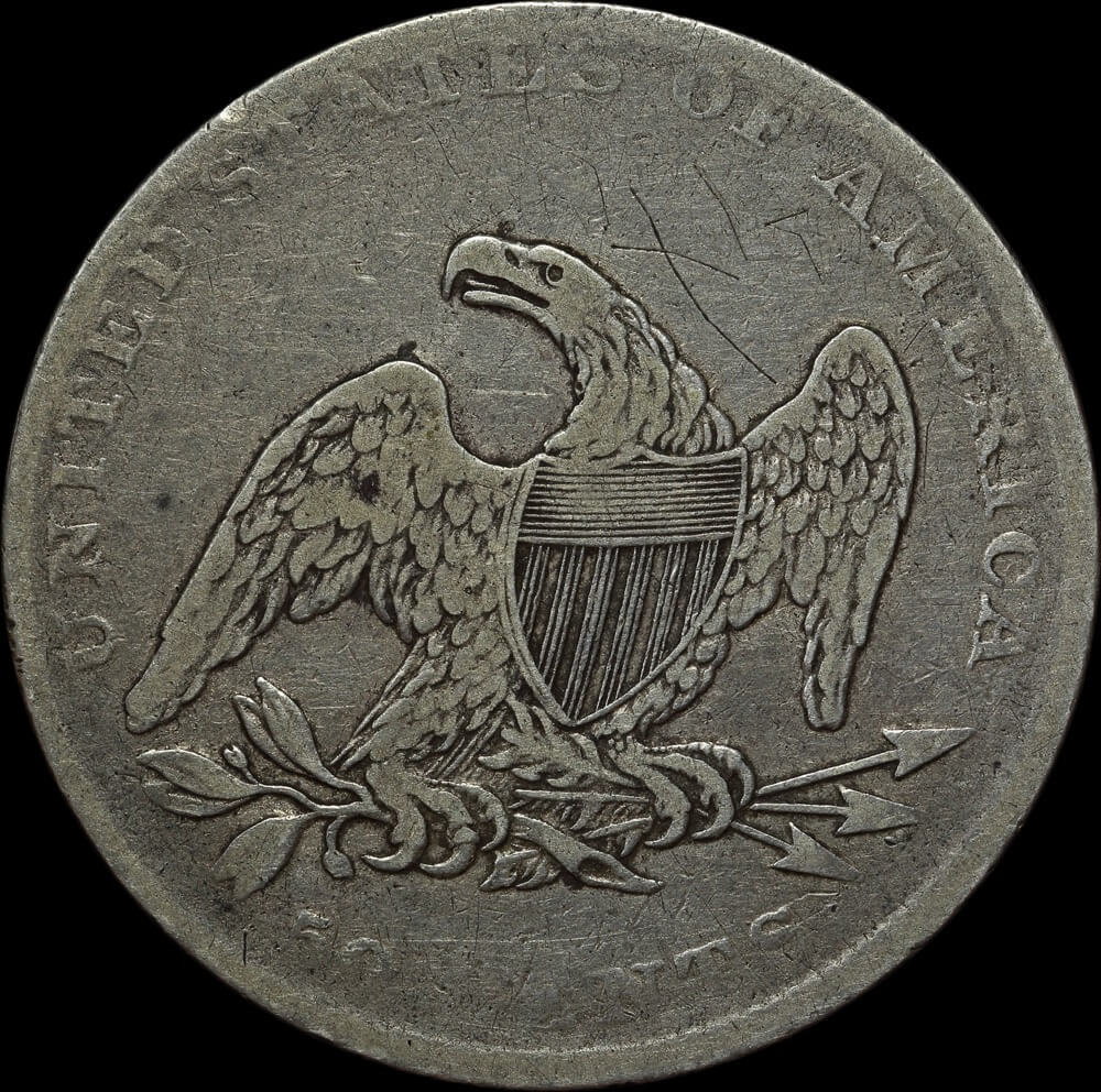 United States 1837 SIlver Half Dollar KM# 58a good Fine product image