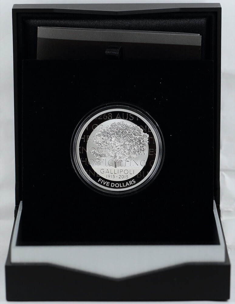 2015 Silver 5 Dollar Proof Coin Gallipoli Landing Centenary product image