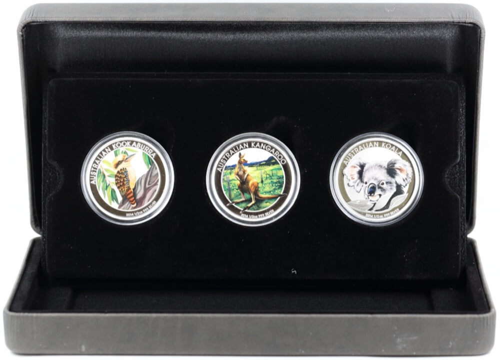 Australia 2014 Coloured Silver 3 Coin Proof Set - Australian Outback product image