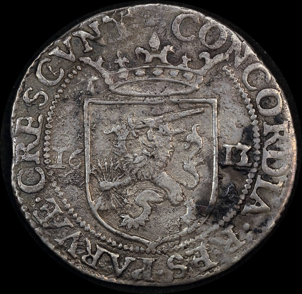 Netherlands (Gelderland) 1613 Silver Rijksdaalder ex Batavia shipwreck good Fine