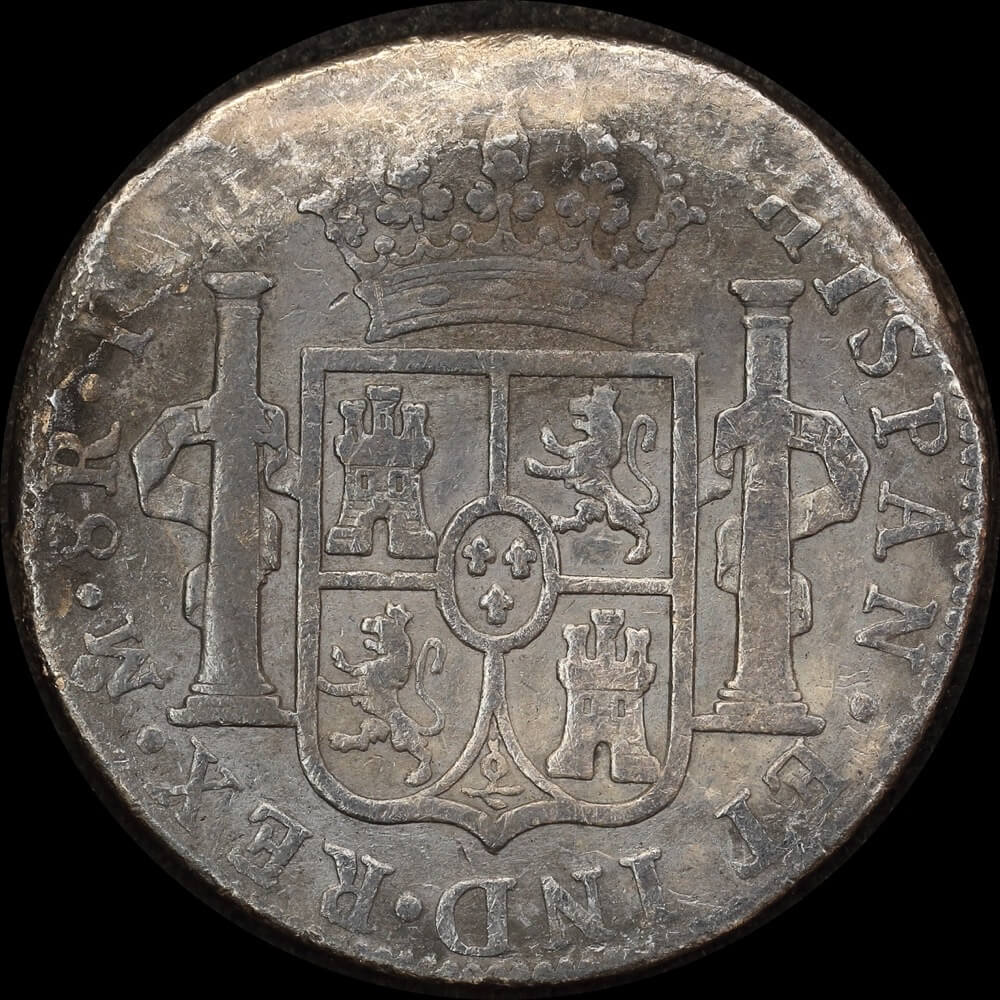 Mexico 1790 Silver 8 Reales Ex Rapid shipwreck KM# 108 good Fine