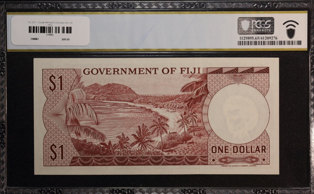Fiji 1971 1 Dollar P# 65a PCGS Gem UNC 65 PPQ product image