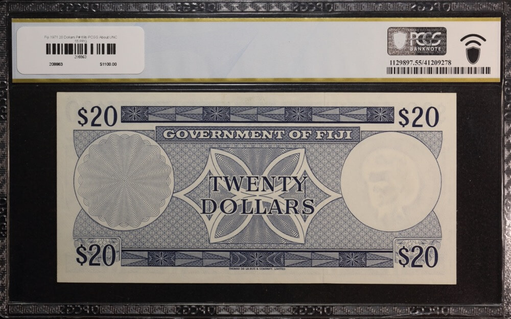 Fiji 1971 20 Dollars P# 69b PCGS About UNC 55 PPQ product image