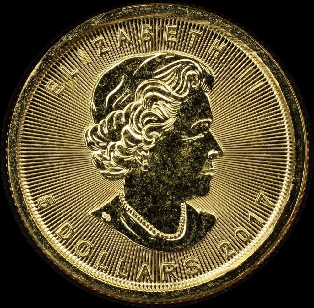 Canada 2017 Gold 5 Dollars Maple Leaf Uncirculated product image