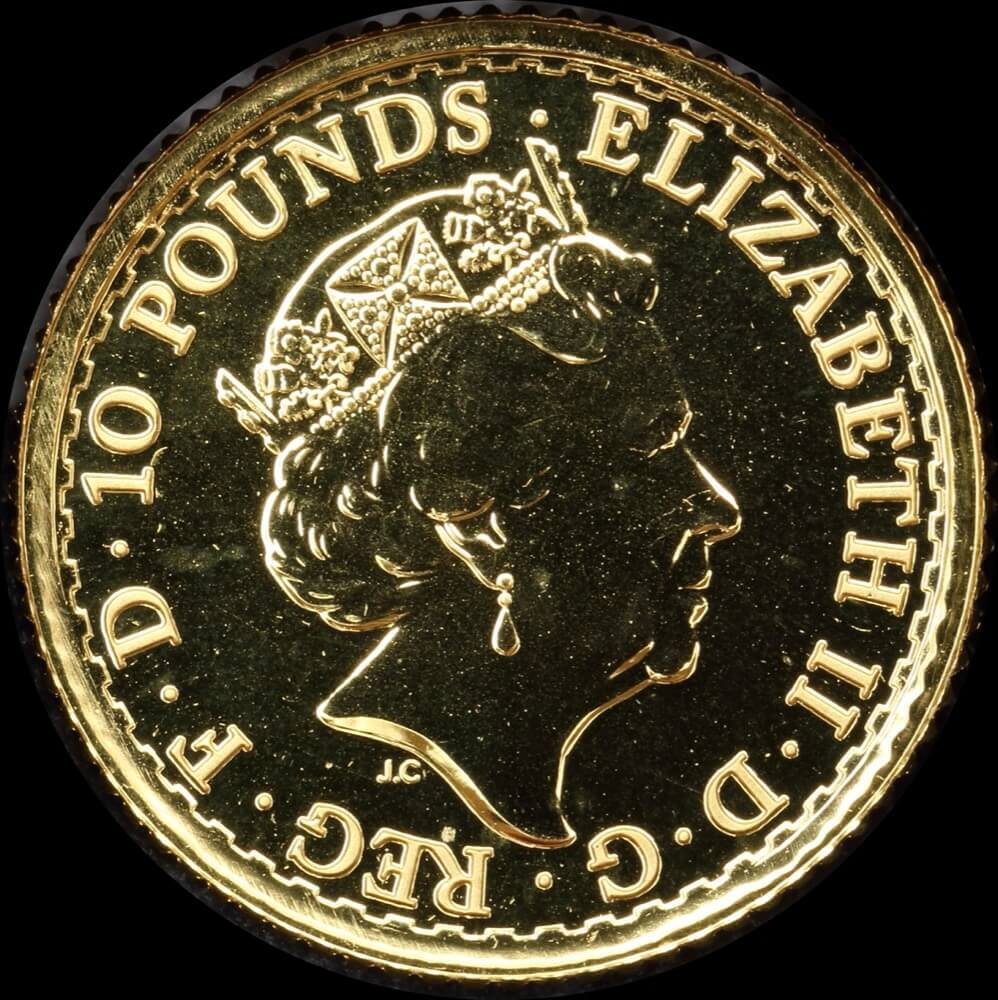 Great Britain 2017 Gold 10 Pounds Britannia Uncirculated product image