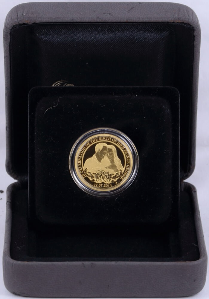 2013 Gold 1/4 ozt Proof Coin Birth of Prince George - Missing coloured outer sleeve product image