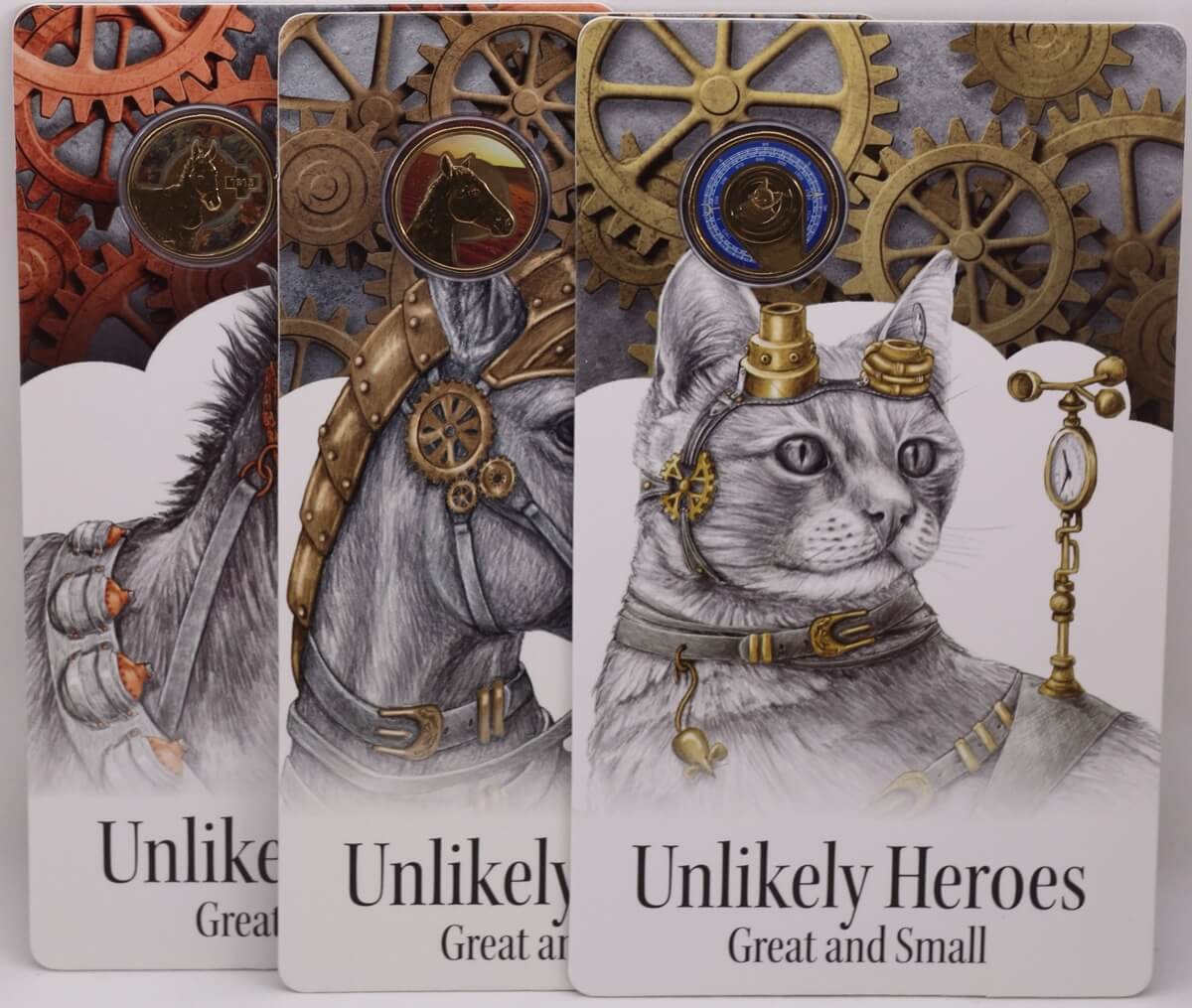 2015 1 Dollar Set of 6 Coloured Coins Unlikely Heroes product image