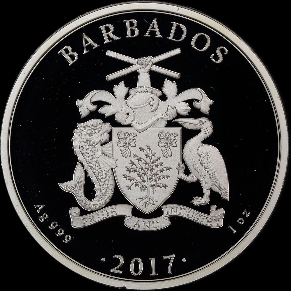 Barbados 2017 Silver 1 Dollar Uncirculated product image