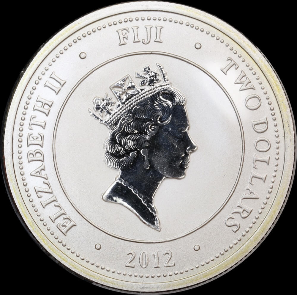 Fiji 2012 Silver 2 Dollars KM# 151 Turtle Uncirculated product image