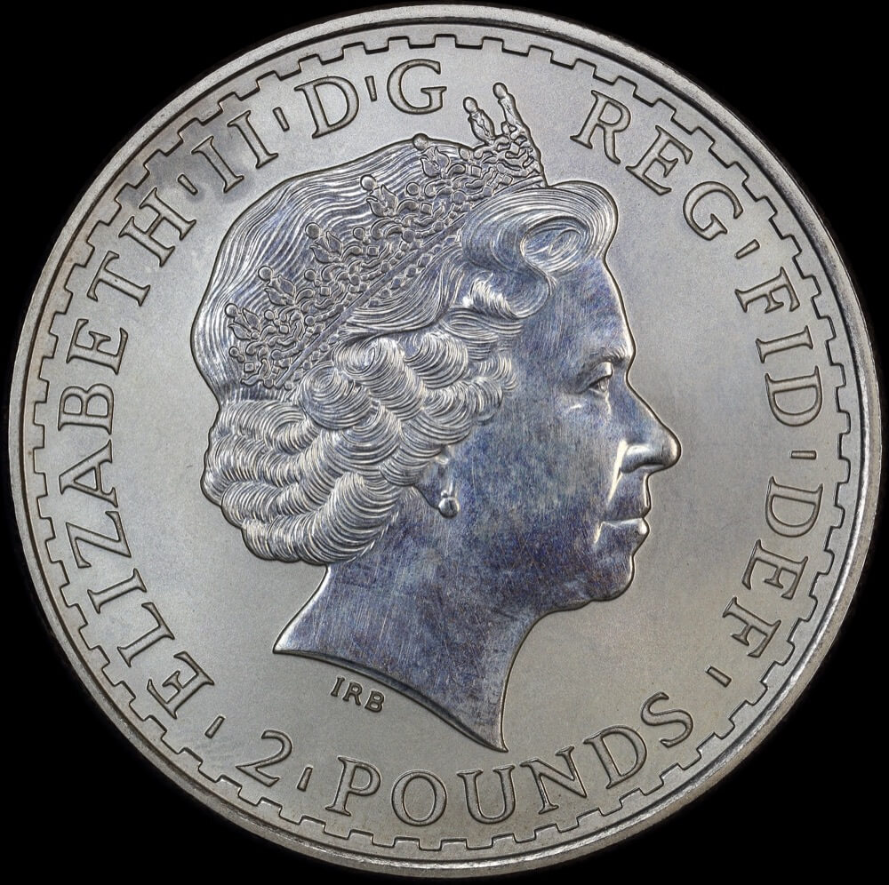 Great Britain 2000 Silver 2 Pounds Britannia KM#1029 Uncirculated product image