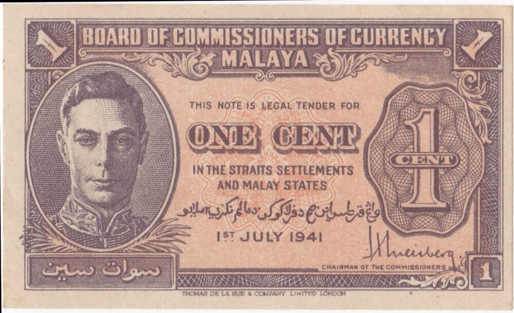 Malaya 1941 1 Cent P# 6 Uncirculated product image
