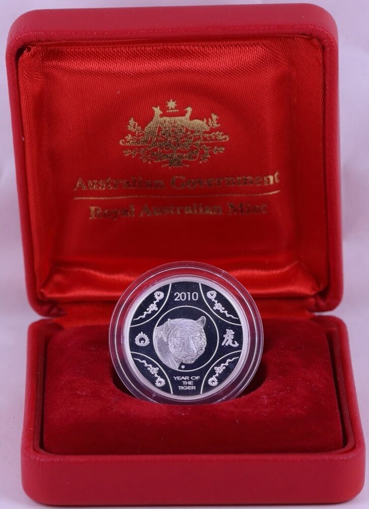2010 One Dollar Silver Proof Coin Lunar Year of the Tiger product image