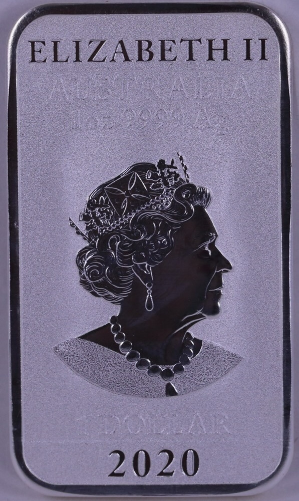 2020 Silver 1oz Rectangular Bullion Coin Lunar Dragon 