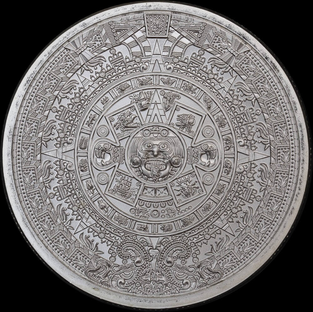 Silver 1oz Round 99.9% Aztec Calendar