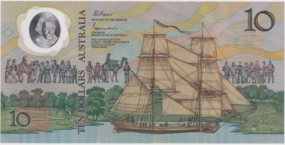 1988 $10 Note Bicentennial 1st issue AB 33 Last Prefix Johnston/Fraser R310aL Extremely Fine