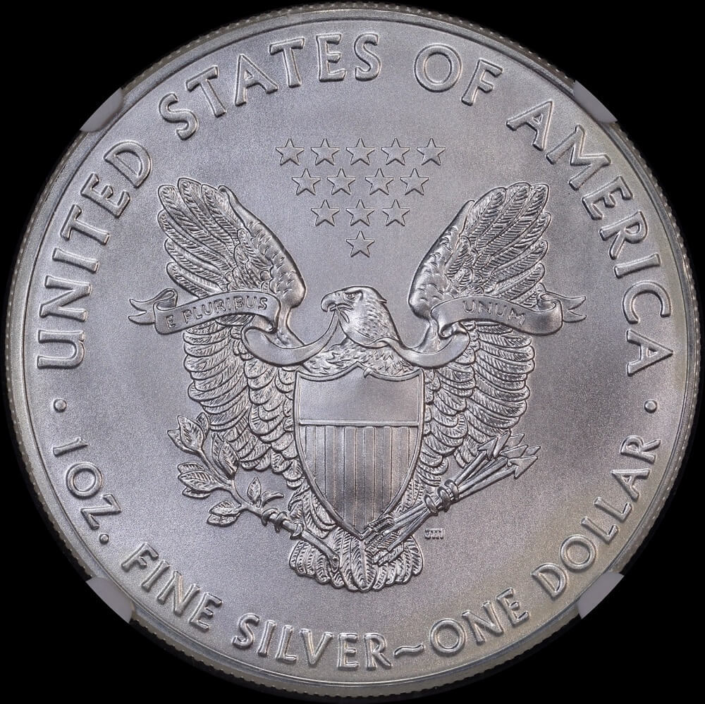 USA 2013-W Silver 1oz Burnished Eagle NGC MS70 Flag Label product image
