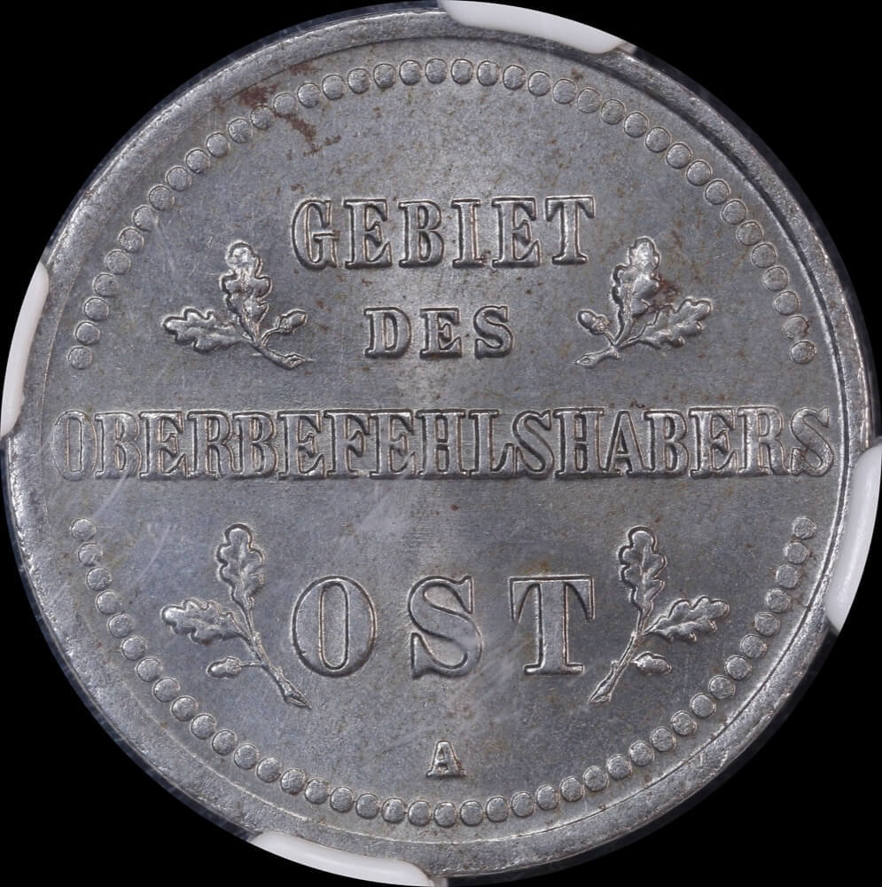 Germany (Military Coinage) 1916-A Iron 2 Kopeks KM# 22 NGC MS63 product image