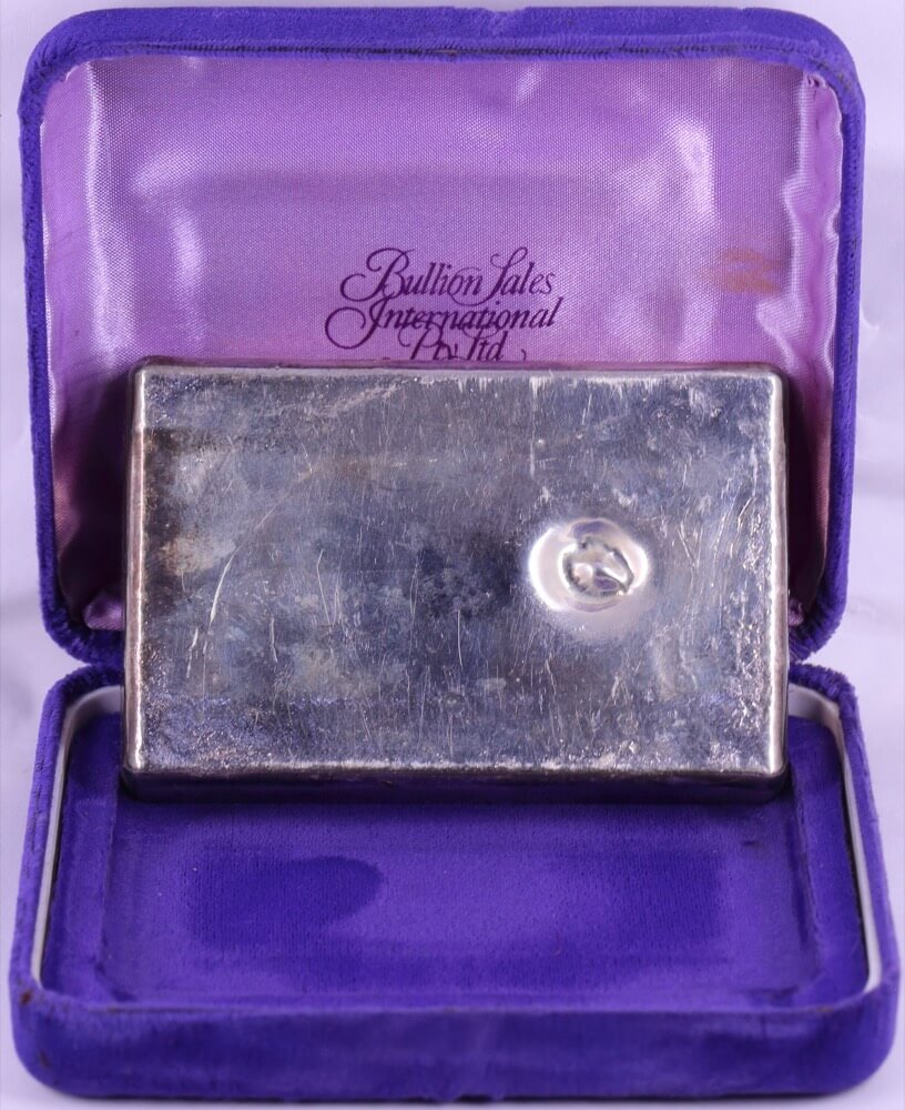 Geomin Silver 1kg Cast Ingot 99.99% Christmas 1977