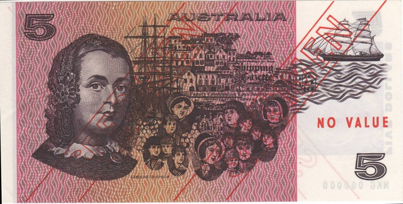 1974 5 Dollar Type 3a Specimen Note Serial #33 Uncirculated