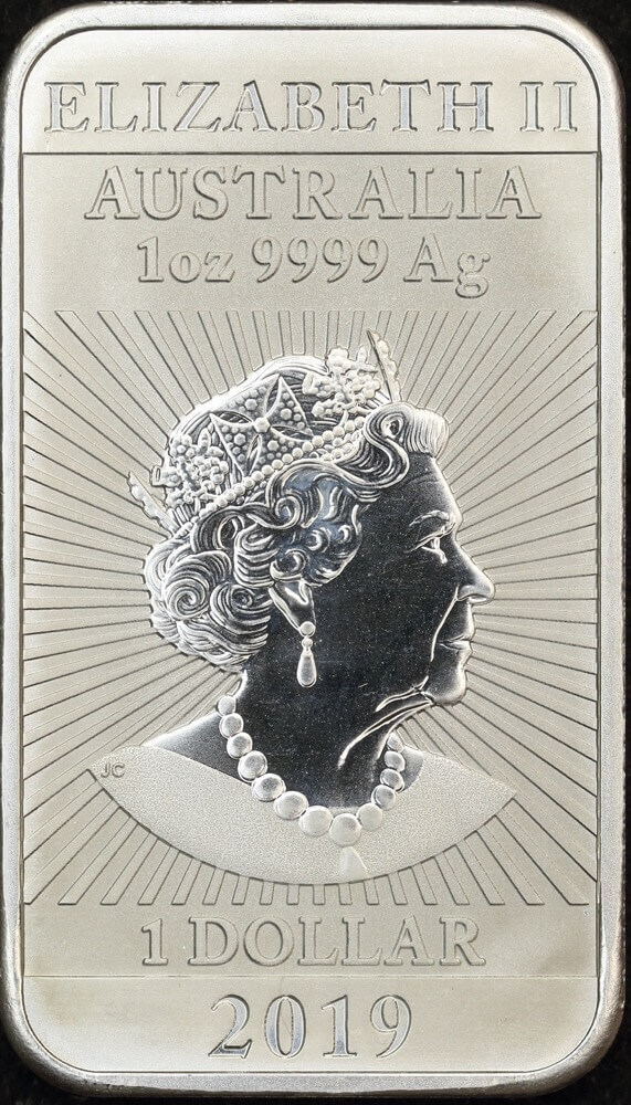 2019 Silver 1 Ounce Rectangular Bullion Coin Lunar Dragon