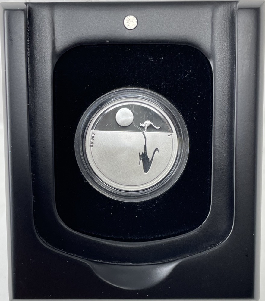 2017 Silver One Dollar Proof Coin Kangaroo at Sunset