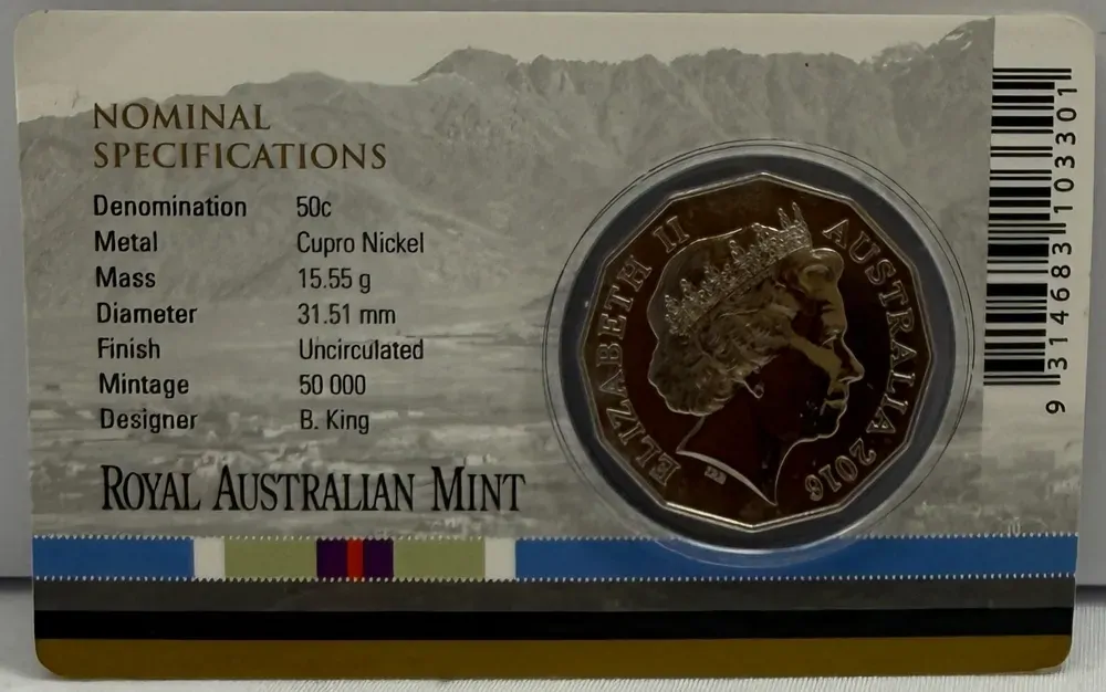 2016 50 Cent Uncirculated Coin Australia at War Afghanistan product image