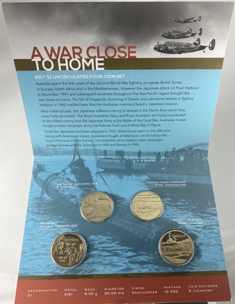 2017 Four Coin Privy Mark Set  Unc Coin War Close to Home product image