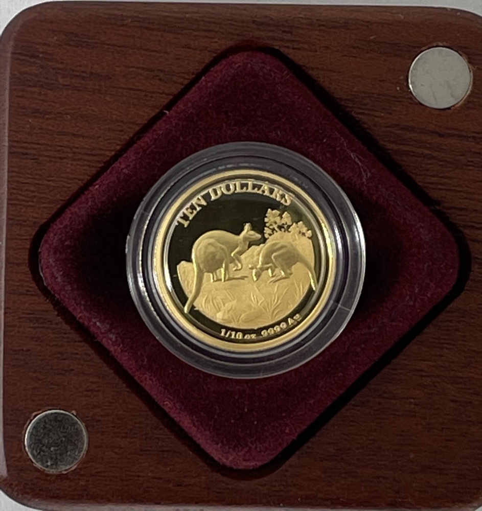 2014 Gold 10 Dollar Proof Coin Kangaroo Series - Explorers Richter