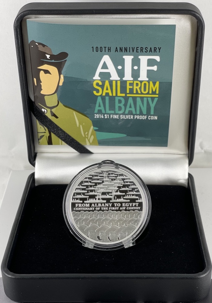 2014 Silver 1 Dollar Proof Coin AIF Sail From Albany product image
