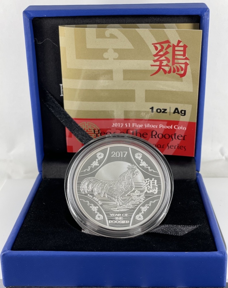 2017 Silver 1 Dollar Proof Coin Lunar Year of the Rooster product image