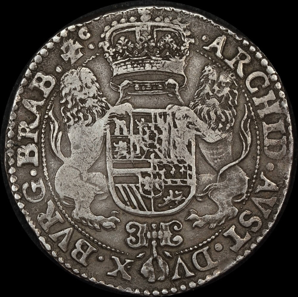 Spanish Netherlands (Brabant) 1655 Silver Dukaton ex Zuytdorp shipwreck VH 642.BS Very Fine product image