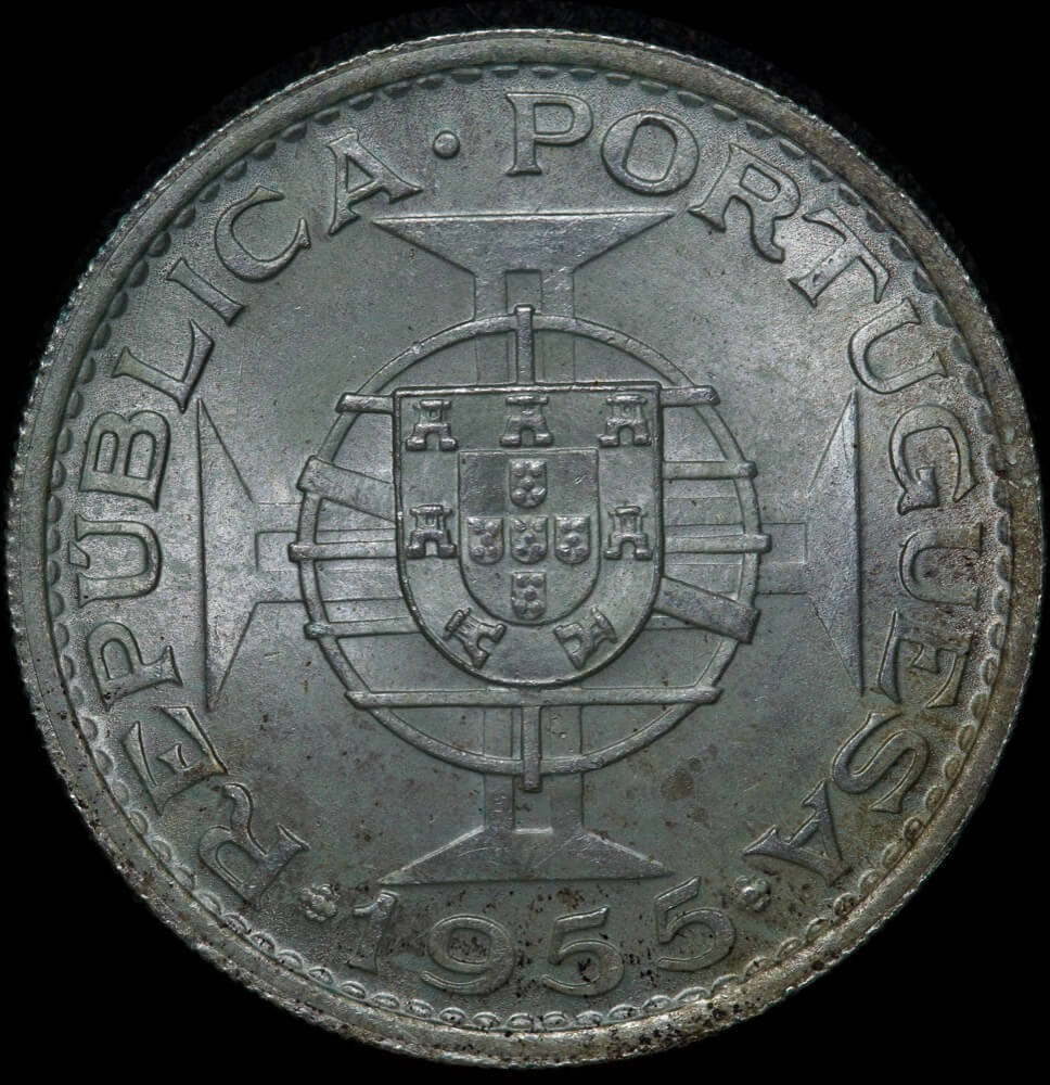 Angola 1955 Silver 20 Escudos KM# 74 Uncirculated product image