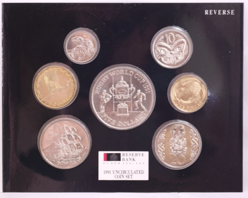 New Zealand 1991 Uncirculated Coin Set Rugby World Cup product image