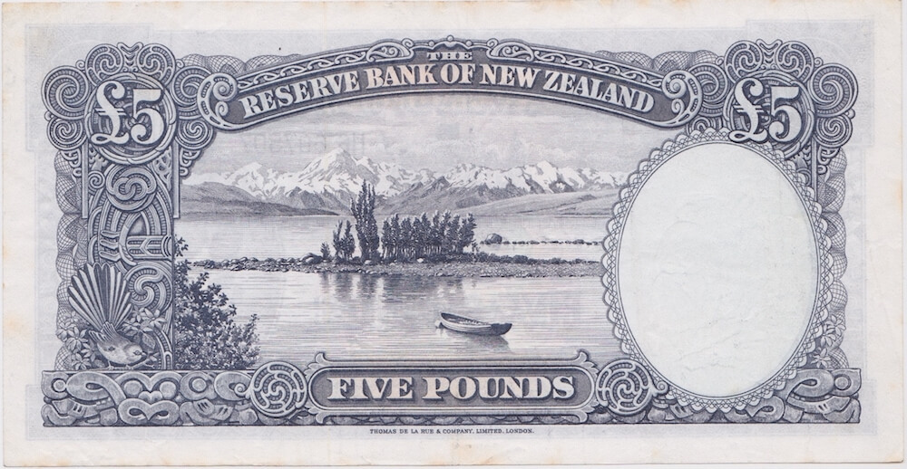 New Zealand 1956 5 Pounds P# 160d Extremely Fine product image