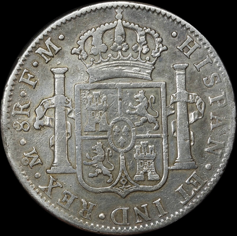 Mexico 1796 Silver 8 Reales Ex Rapid shipwreck KM# 108 good Fine