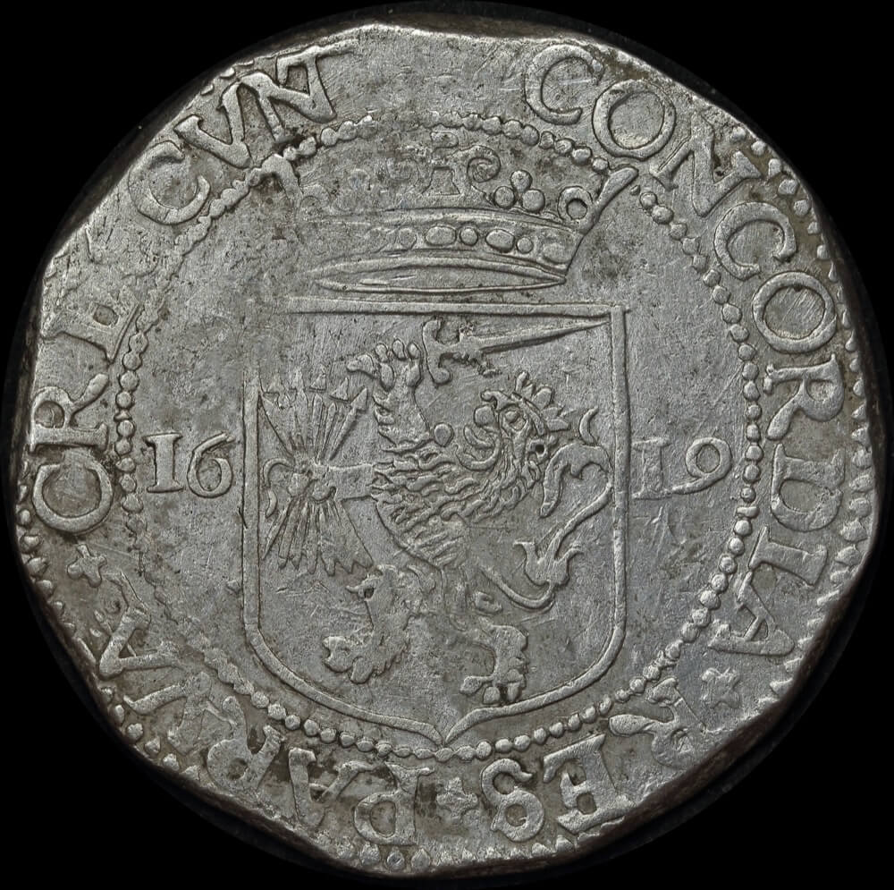 Netherlands (Utrecht) 1619 Silver Rijksdaalder Ex Batavia Shipwreck Fine