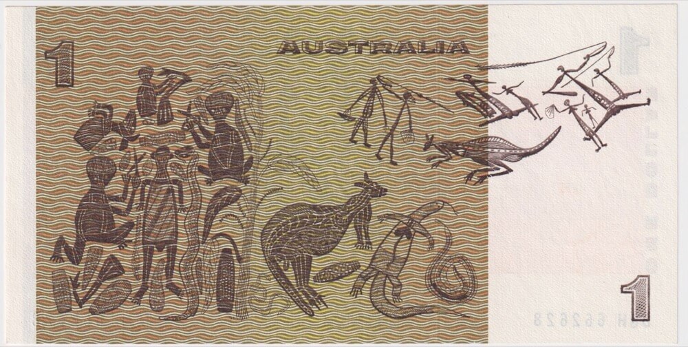 1979 $1 Note Knight/Stone DGH Last Prefix R77L good EF