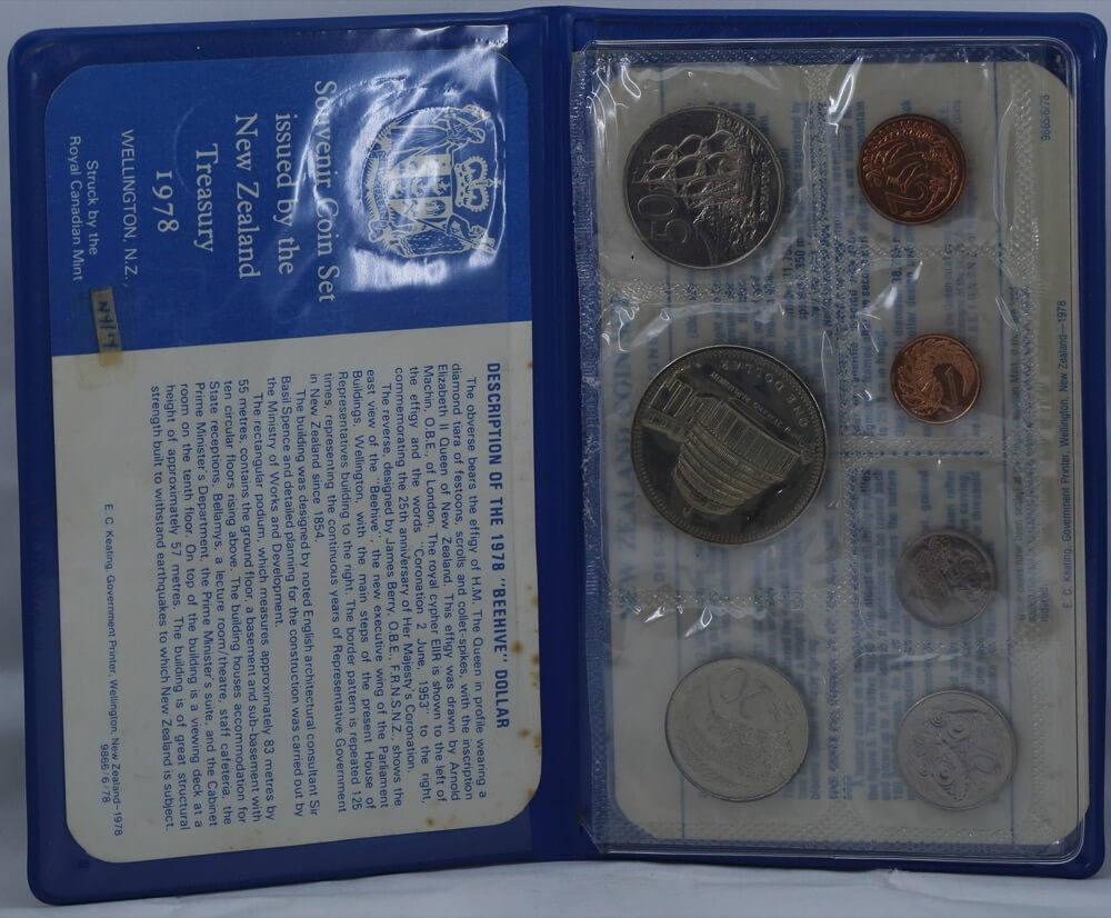 New Zealand 1978 Uncirculated Mint Coin Set KM# MS24 Uncirculated product image