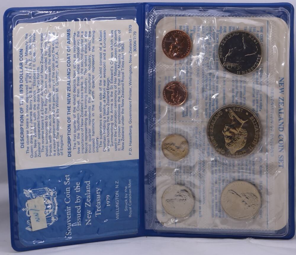 New Zealand 1979 Uncirculated Mint Coin Set KM# MS25 product image