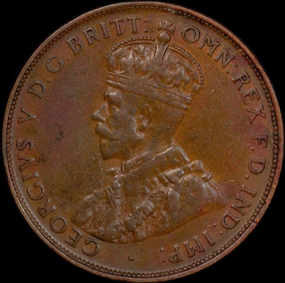 1925 Penny Broken N Variety Very Fine