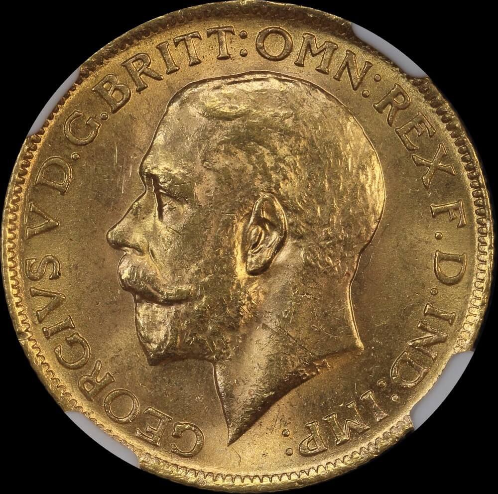 1912 Gold Sovereign George V S#3996 NGC MS63 product image